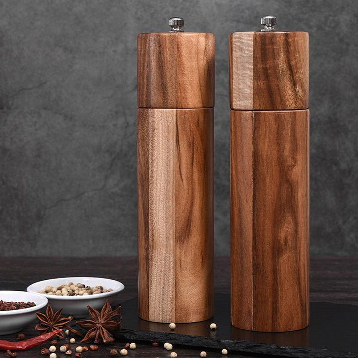 Wooden Salt and Pepper Grinders - Manual Seasoning Mills