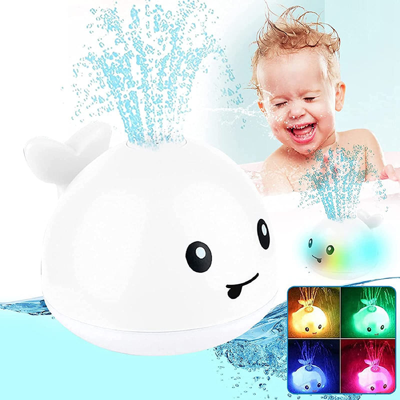 Whale Sprinkler Bath Toy with Lights