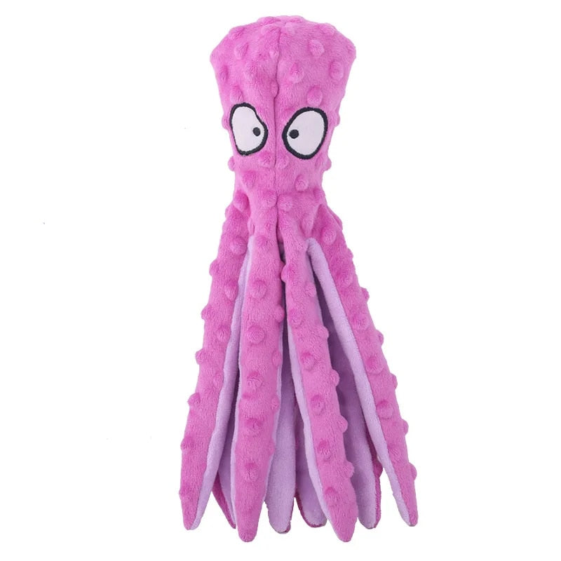 Interactive Octopus Plush Squeak Toy for Dogs