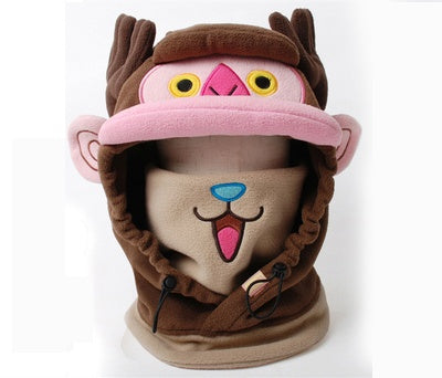 Ski Protection Helmet Hat Head Cover Brown Bear Rabbit White Bear Cartoon