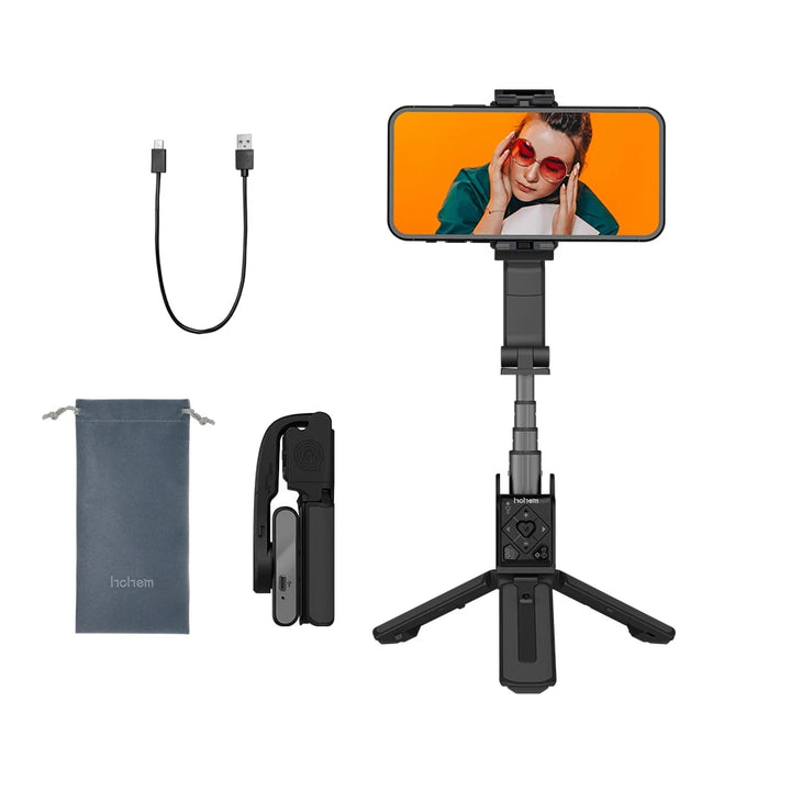 Multi-Function Smartphone Gimbal Stabilizer with Selfie Stick, Tripod & Remote Control