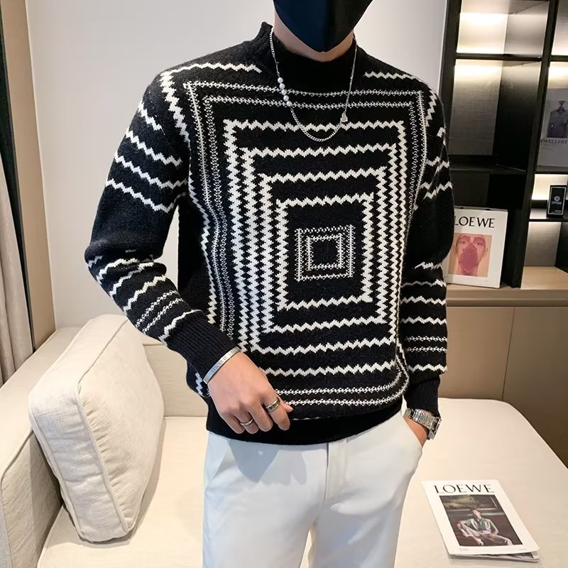 Striped Sweater For Men Spring And Autumn