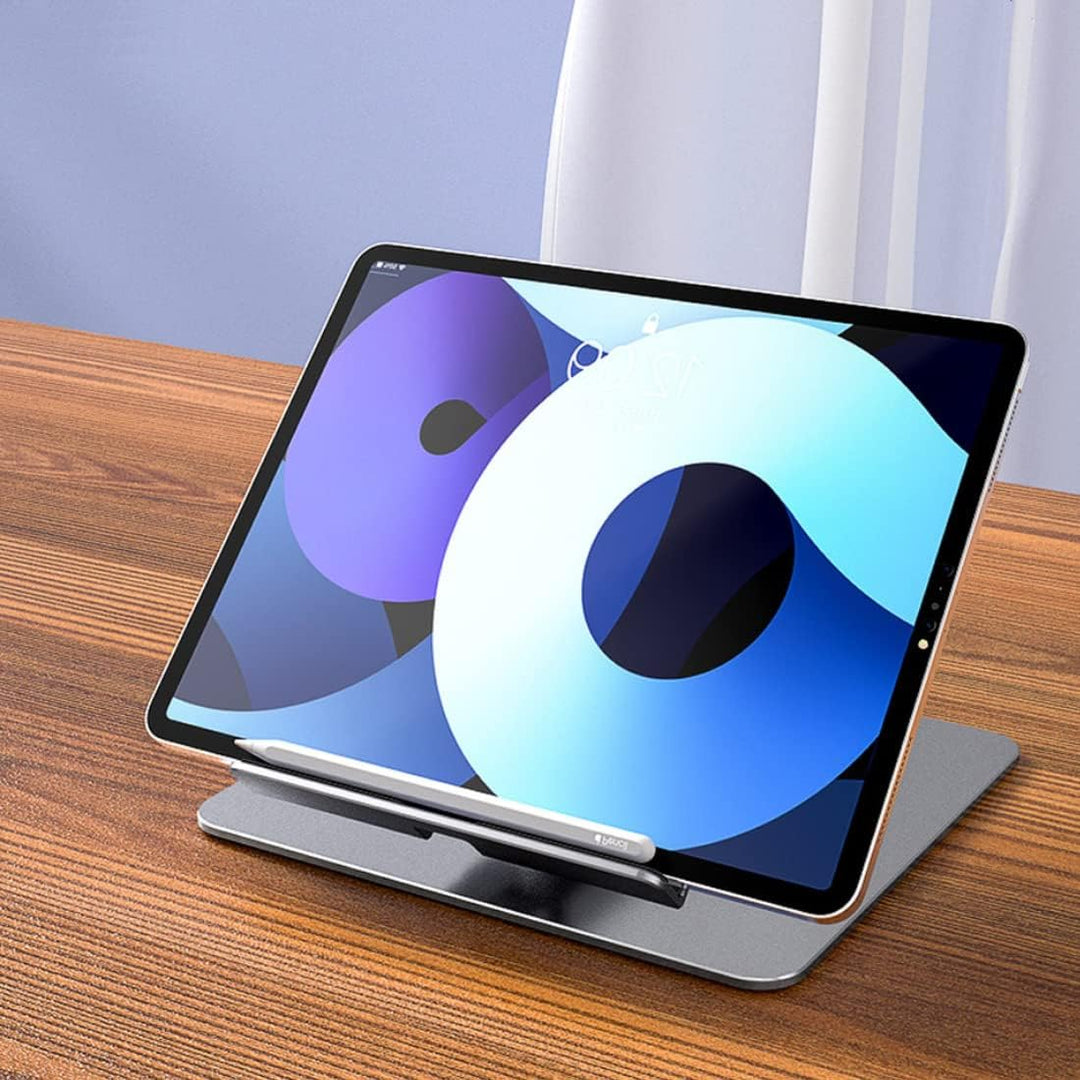 360° Rotating Aluminum Tablet Stand - Adjustable & Foldable Desk Holder for 4-14" Devices