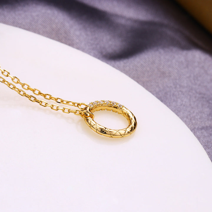 Simple And Versatile Double-sided Rhombic Ring Necklace