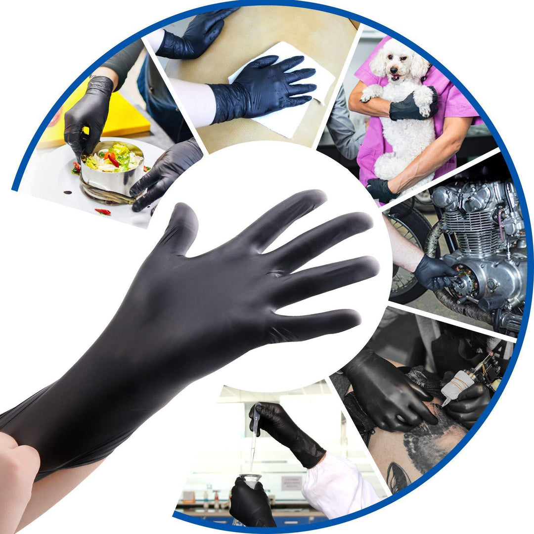 Disposable Black Composite Hand Black Protective Gloves