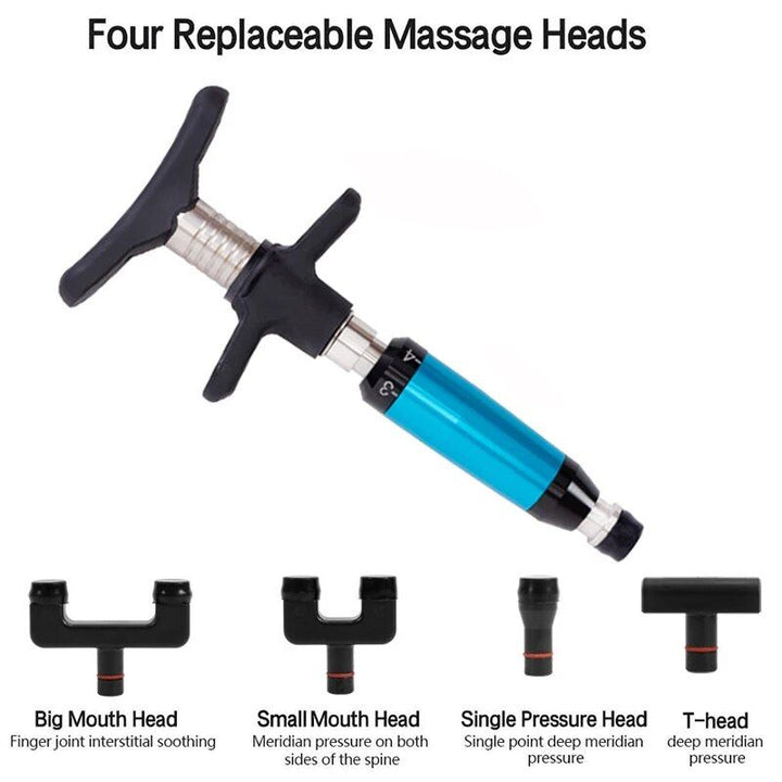 4-Head Adjustable Intensity Chiropractic Massage Therapy Gun