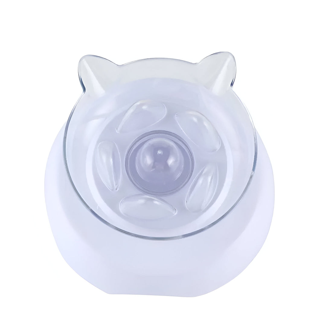 15 Degree Tilt Anti-Suffocate Cat Slow Feeder with Raised Stand