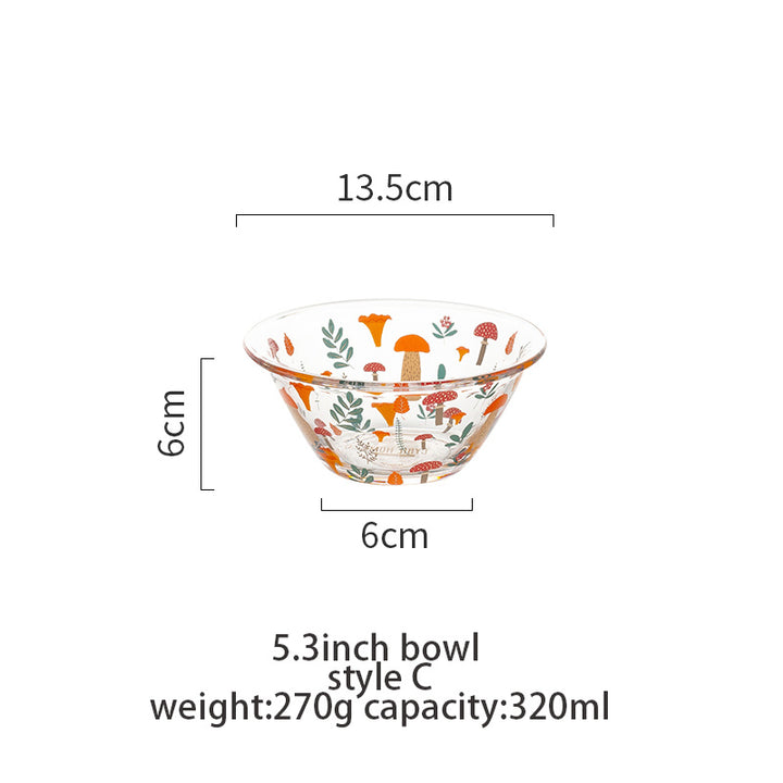 Transparent Glass Bowl Cute Home Salad Fruit Bowl