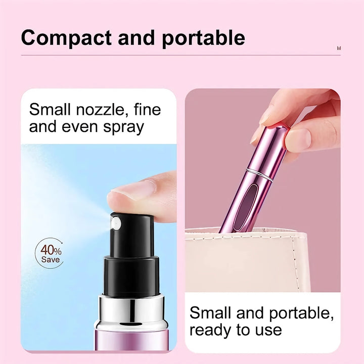 Portable 5ml Perfume Atomizer - Refillable Travel Spray Bottle