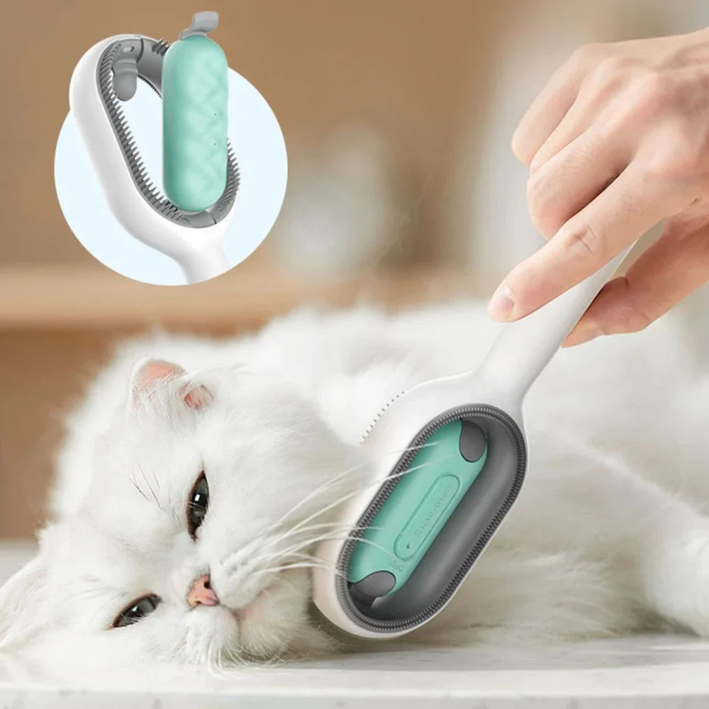 4-in-1 Pet Grooming Brush with Water Tank for Dogs & Cats