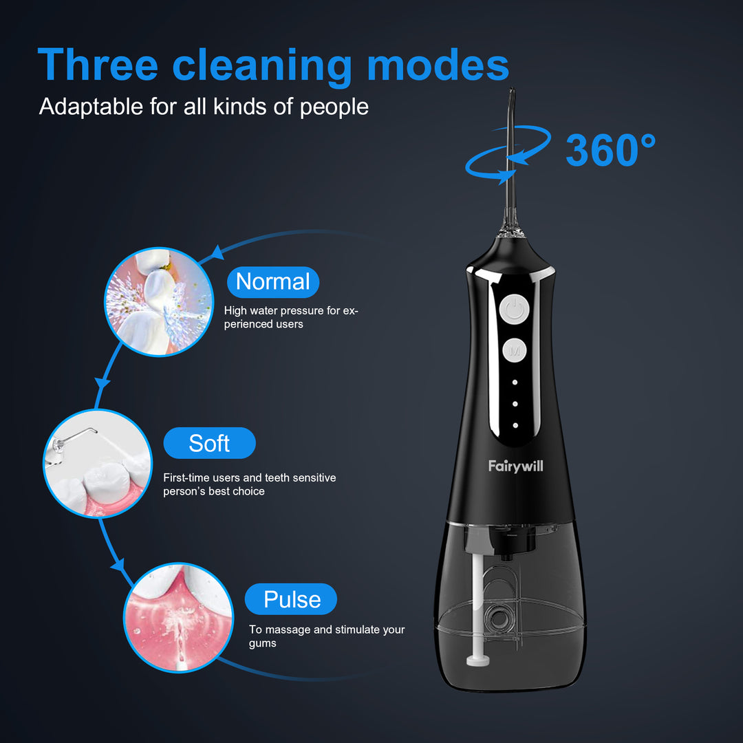 Portable Water Flosser with 5 Nozzles