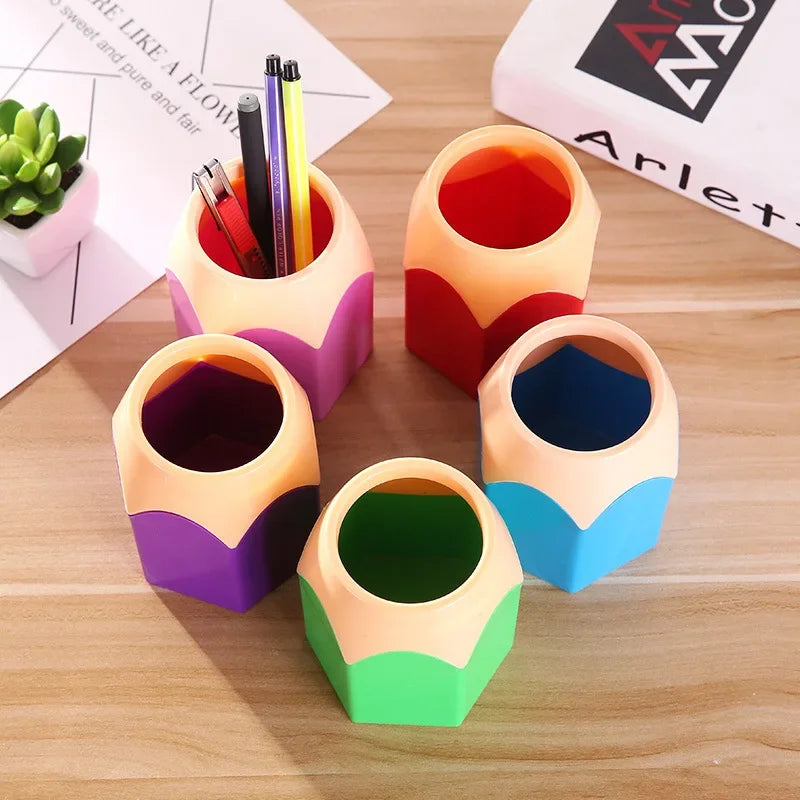 Creative Pen Vase Desk Organizer - Pencil Pot, Makeup Brush Holder, Stationery Desk Tidy