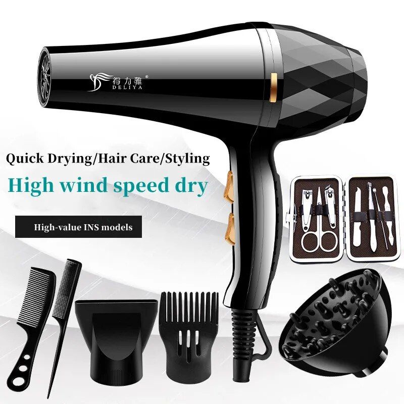 Professional 6-Piece Hair Dryer Set - High Power, Constant Temperature, Dual Wind Modes