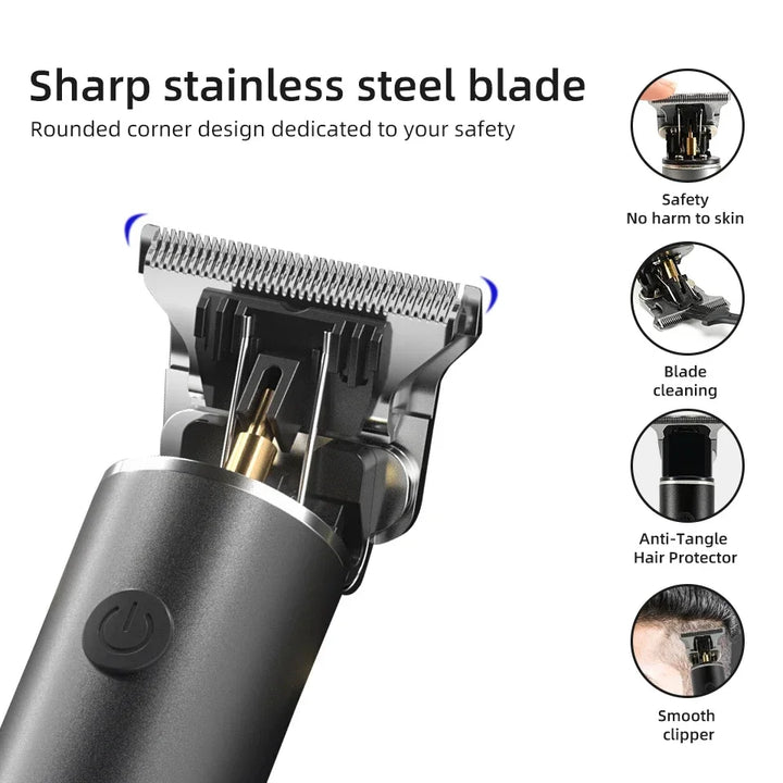 Electric Hair Trimmer for Men - Cordless Beard & Hair Cutting Machine, Professional Clippers with Adjustable Gears