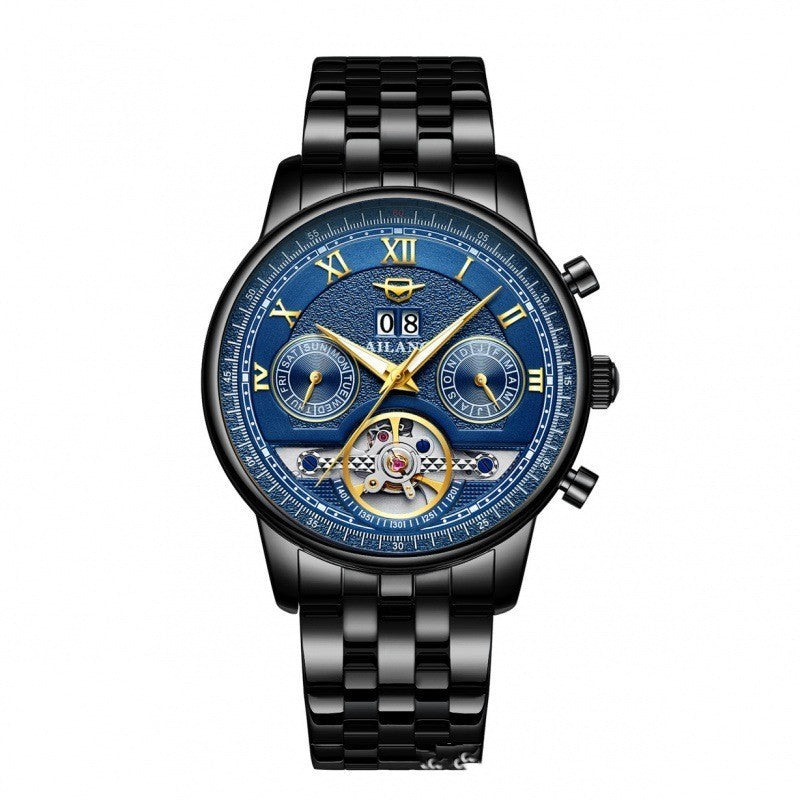 Automatic Mechanical Sun Moon Stars Business Men's Watch