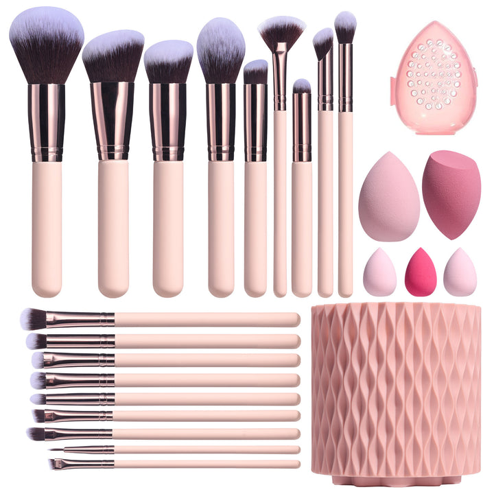 18 Makeup Brushes Suit Rotating Barrel