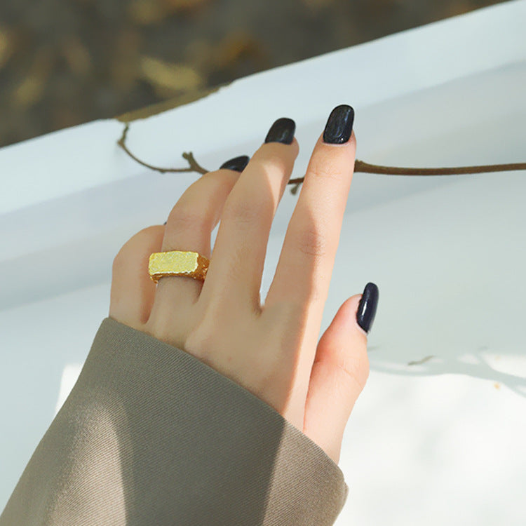 Women's Fashion Simple Irregular Rectangular Ring