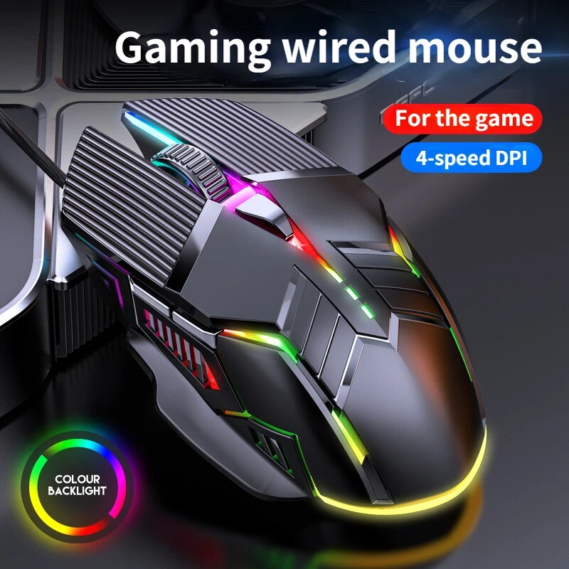 Ergonomic RGB Wired Gaming Mouse