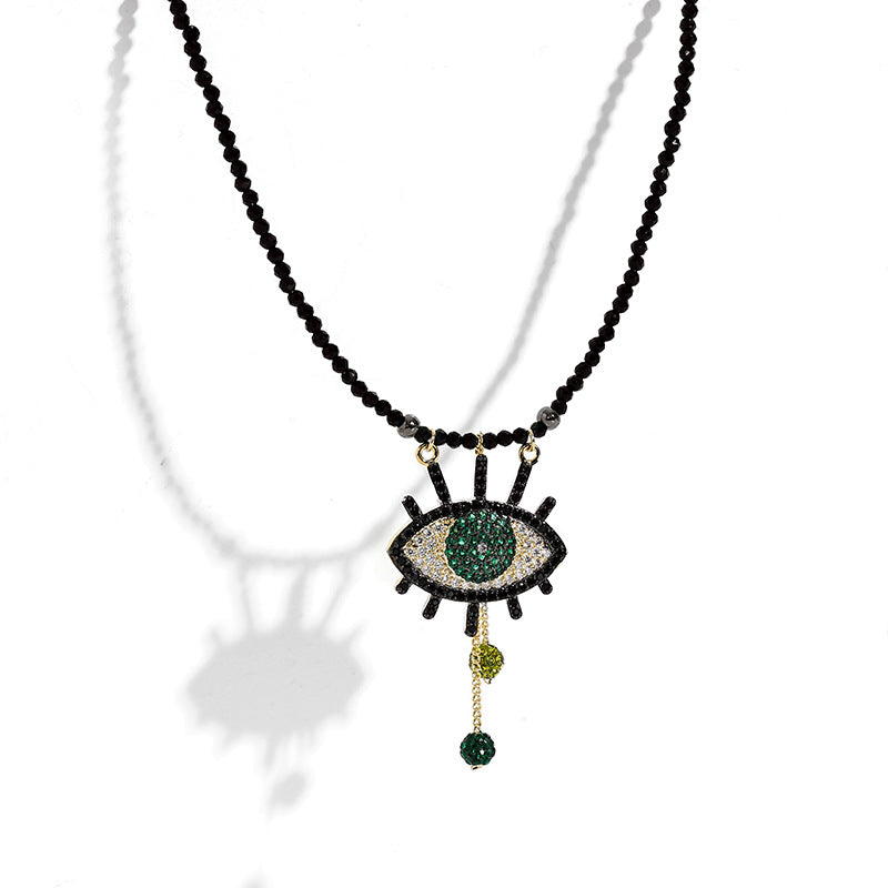 Women's Fashion Personalized Crystal Eye Pendant Necklace