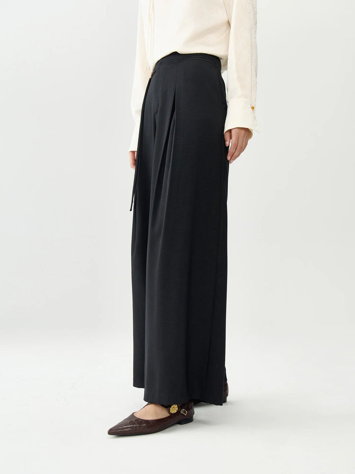 Women Black Commuter Long Trousers