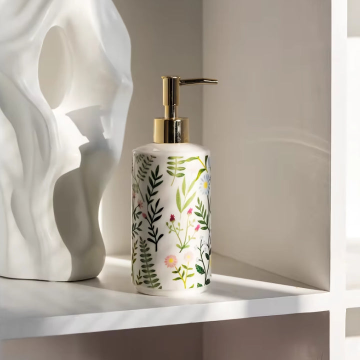 Ceramic Flower Soap Dispenser