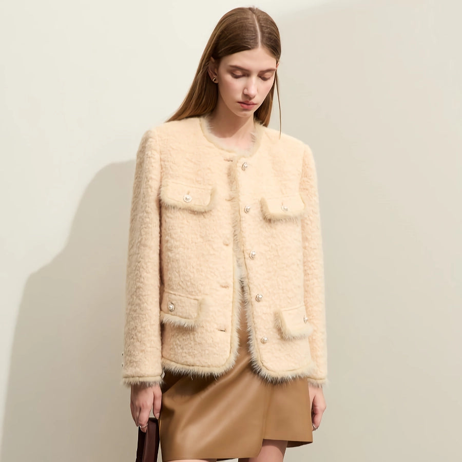 Elegant Minimalist Woolen Coat for Women - High Street Style