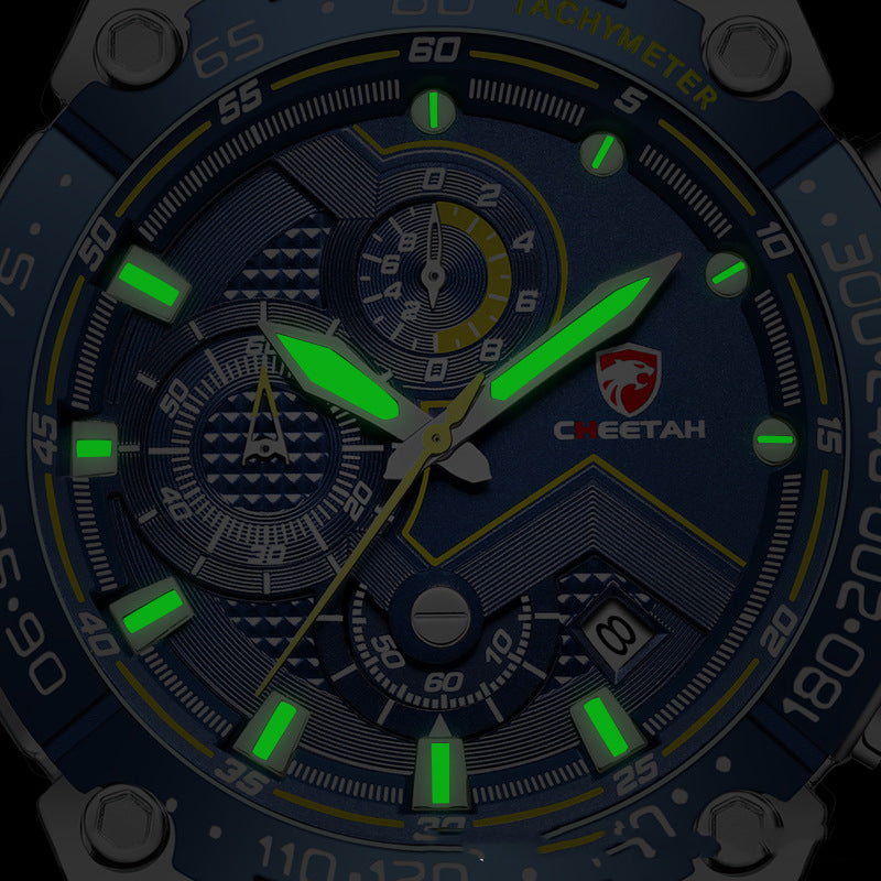 Men's Sports Watch Multifunction Dial Luminous Hands