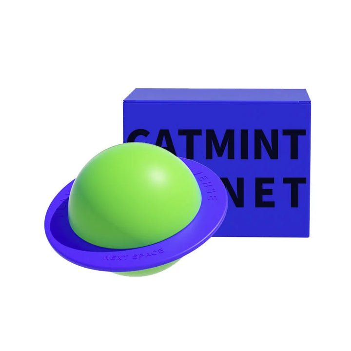 Interactive Rotating Cat Grass Ball Toy with Suction Cup