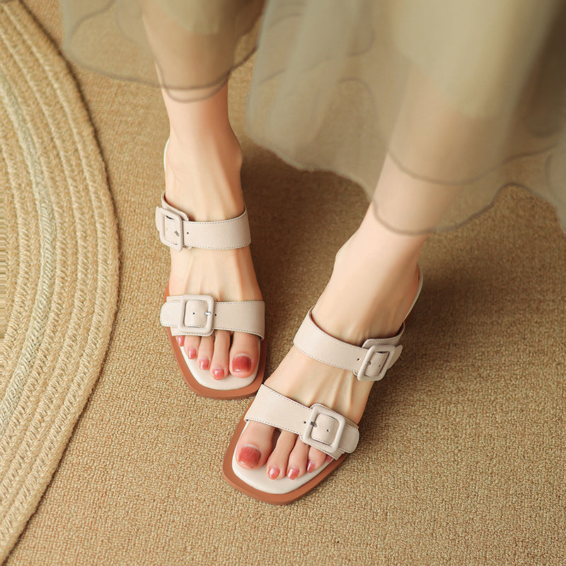 Elegant Women's Genuine Leather High Heel Sandals