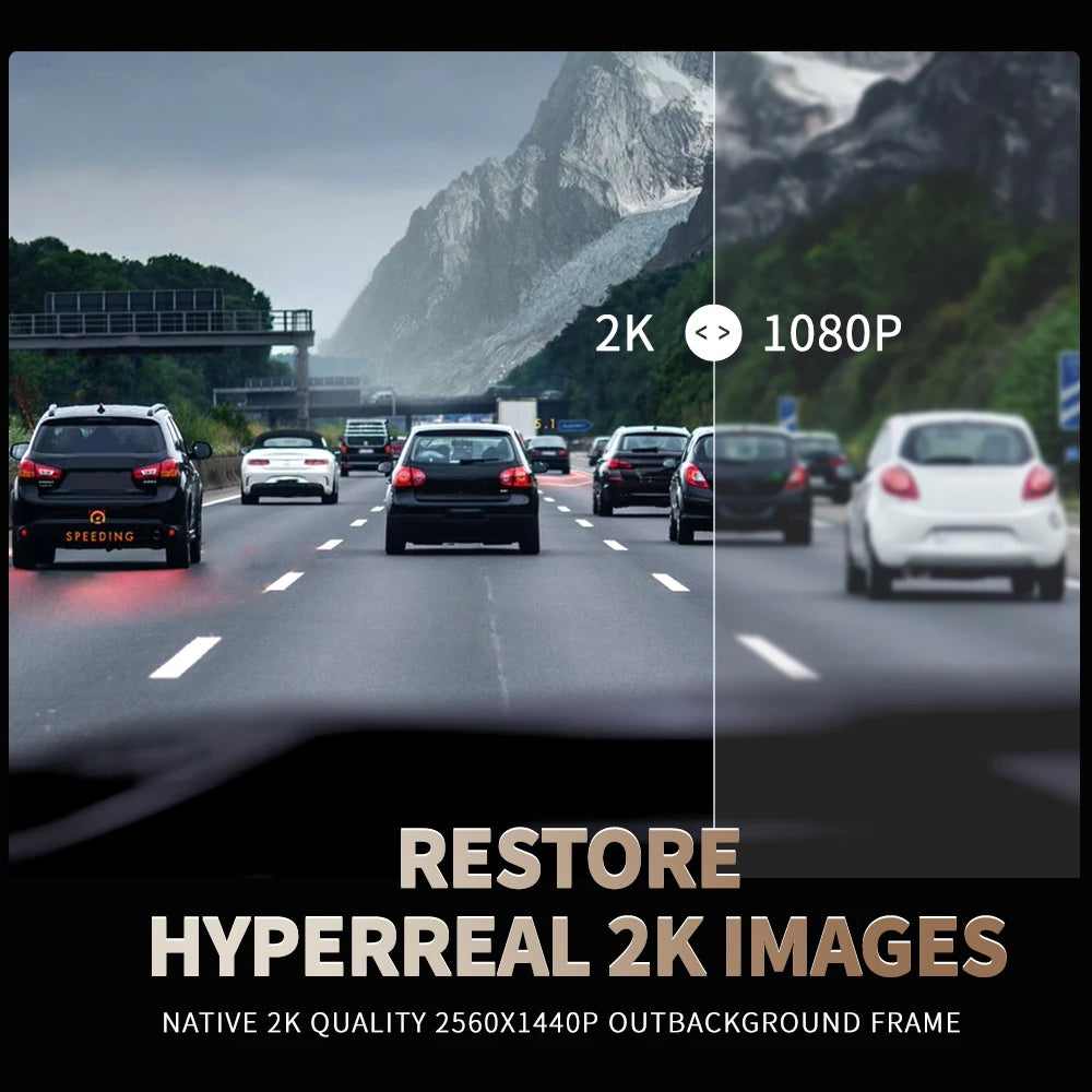 2K 1440P Dash Cam with 360° Coverage