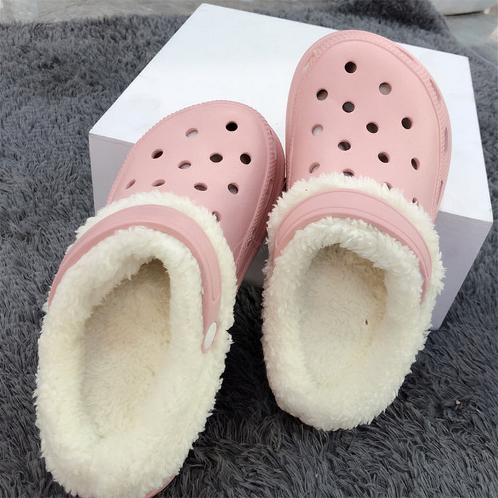 Warm Baotou Shoes Two-wear Lazy Cotton Slippers