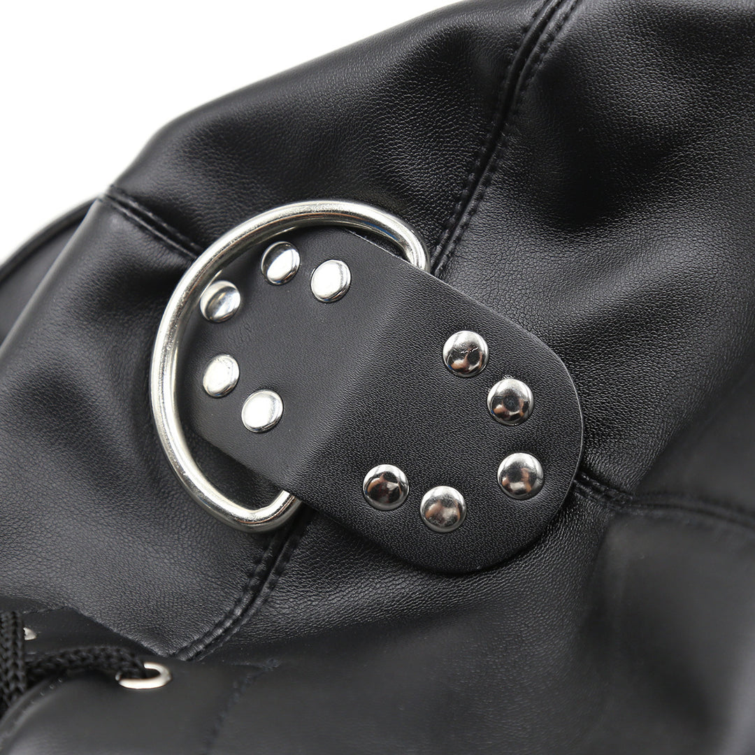 Appearance  Mouth Zip Leather Hood