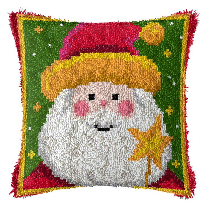 Diy Handmade Christmas Cushion Wool Embroidered Pillow Material Package