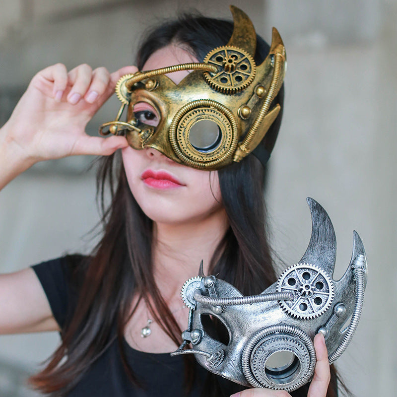 Mechanical Steampunk Retro Half Face Mask