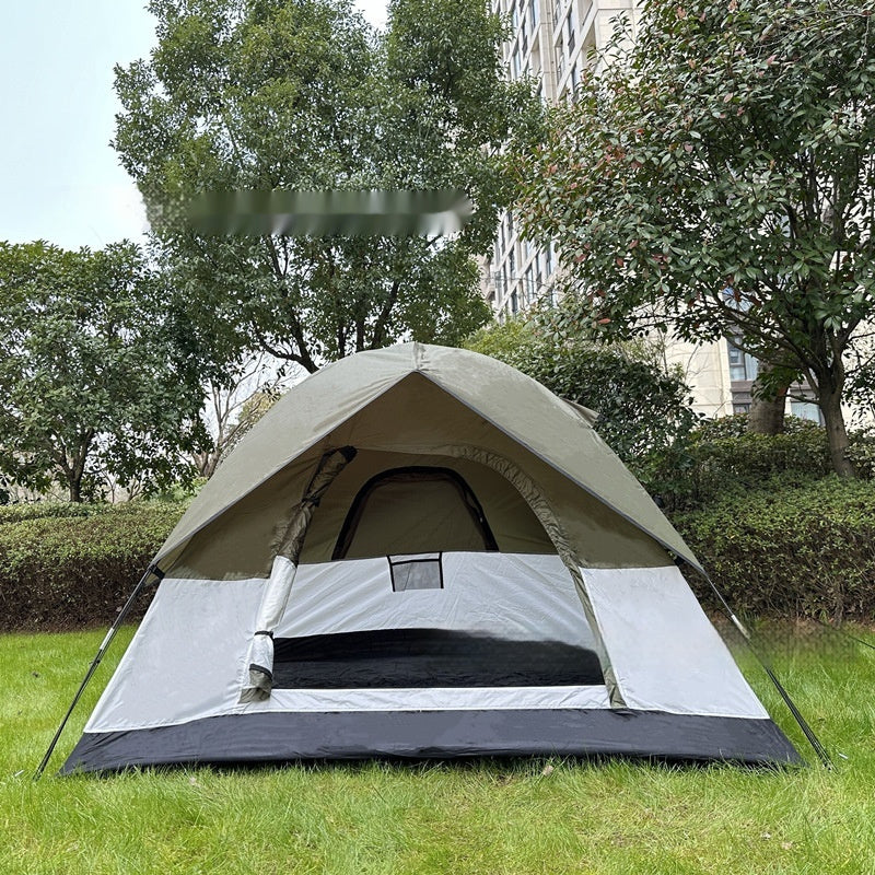 Outdoor Supplies Rain-proof Camping Tent Hand-mounted Double-layer Family Travel Camping Waterproof