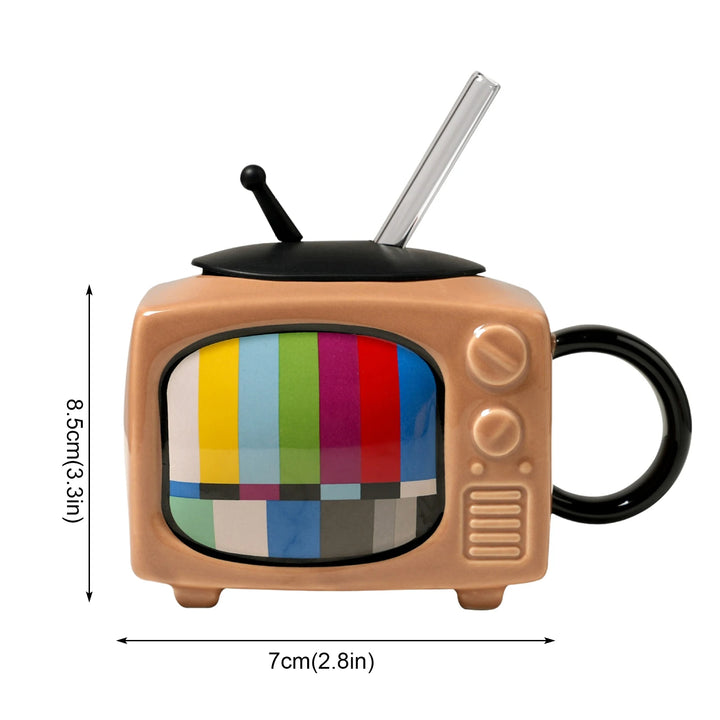 Television-Shaped Ceramic Mug