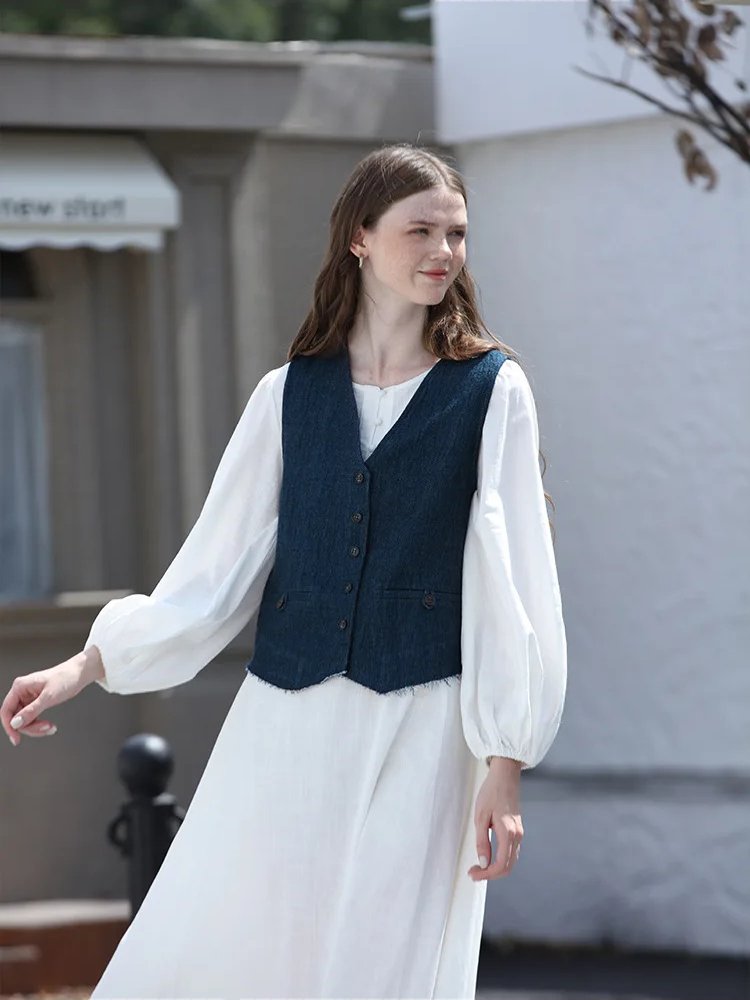 Women’s Vintage Cotton Linen Vest