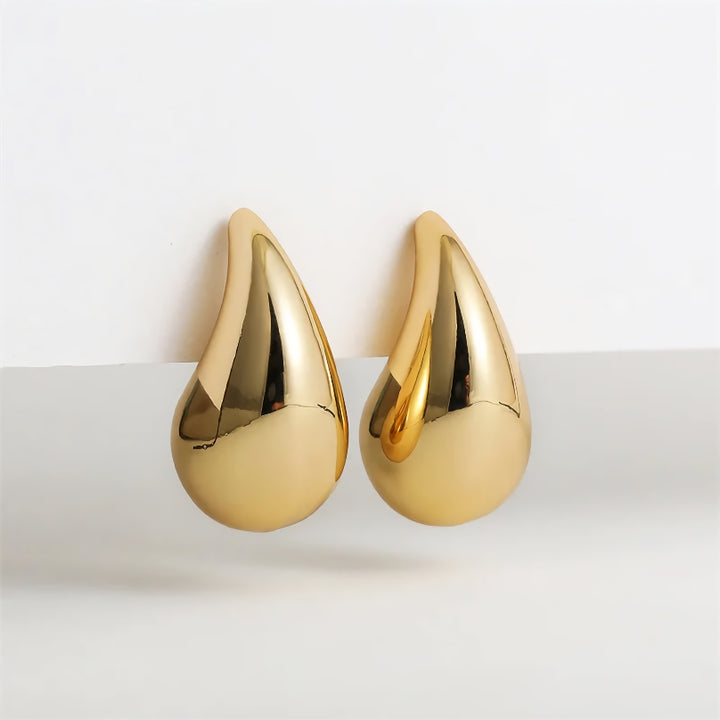 Chunky Vintage Gold & Silver Teardrop Earrings