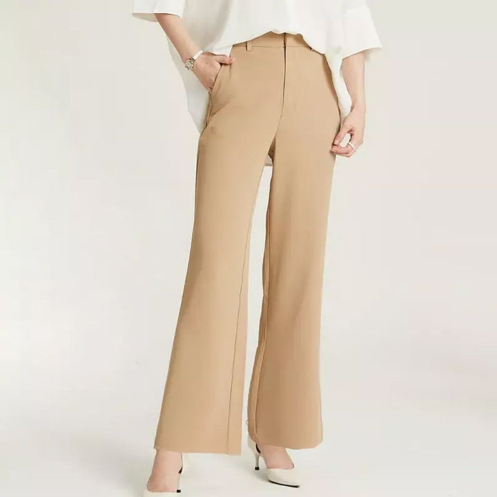 Elegant Office Lady Straight Trousers