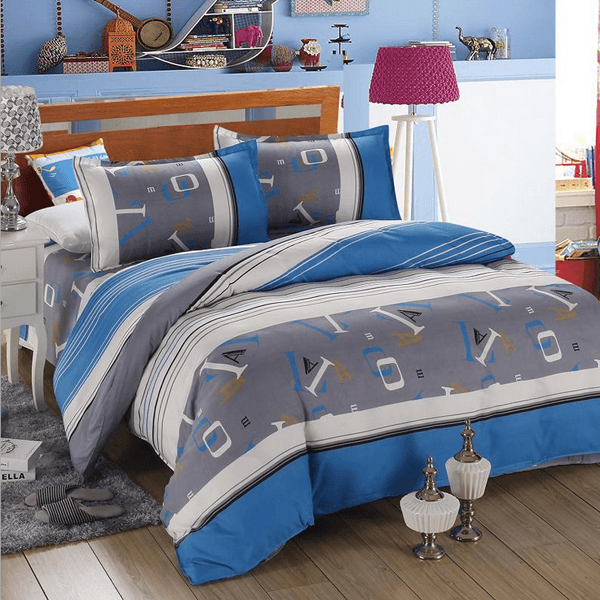 3 Or 4pcs Cotton Blend Mix Patterns Paint Printing Bedding Sets Twin Full Queen Size - MRSLM