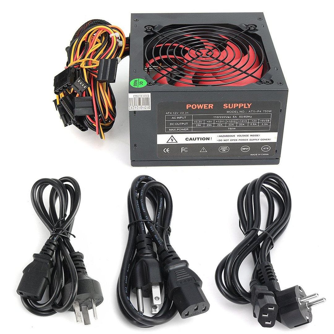 750W 110V-230V Alimentazione Power Supply ATX Alluminio 20+4PIN ATX 12V V2.3 - MRSLM