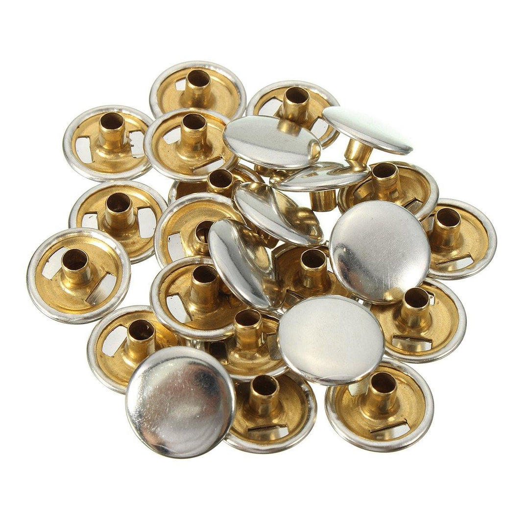 75Pcs Boat Marine Canvas Cover Snap Fasteners Screw Stud Button Socket for Handbags Clothing - MRSLM