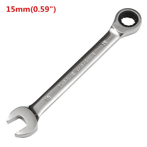 Raitool™ HT01 Chrome Vanadium Steel Metric Ratchet Spanner Gear Wrench Fixed Head 6-32mm - MRSLM