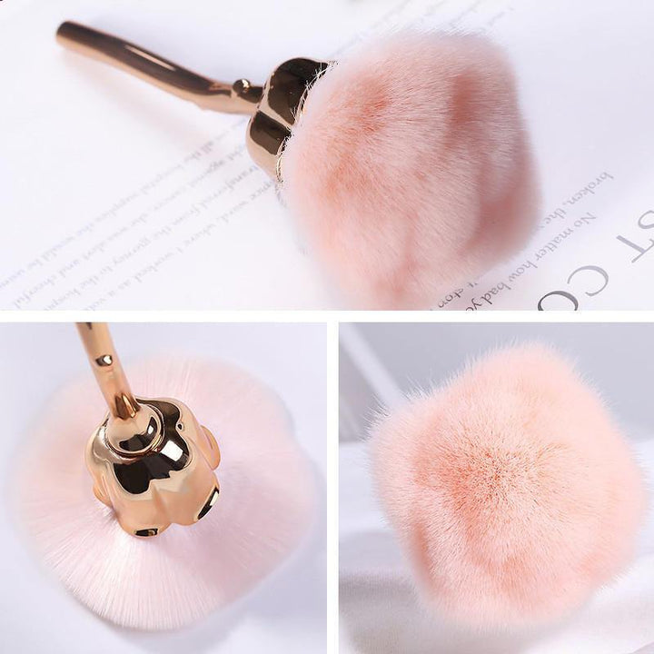 Rose Flower Makeup Brushes Foundation Powder Blushes Contour Cosmetic Brush - MRSLM