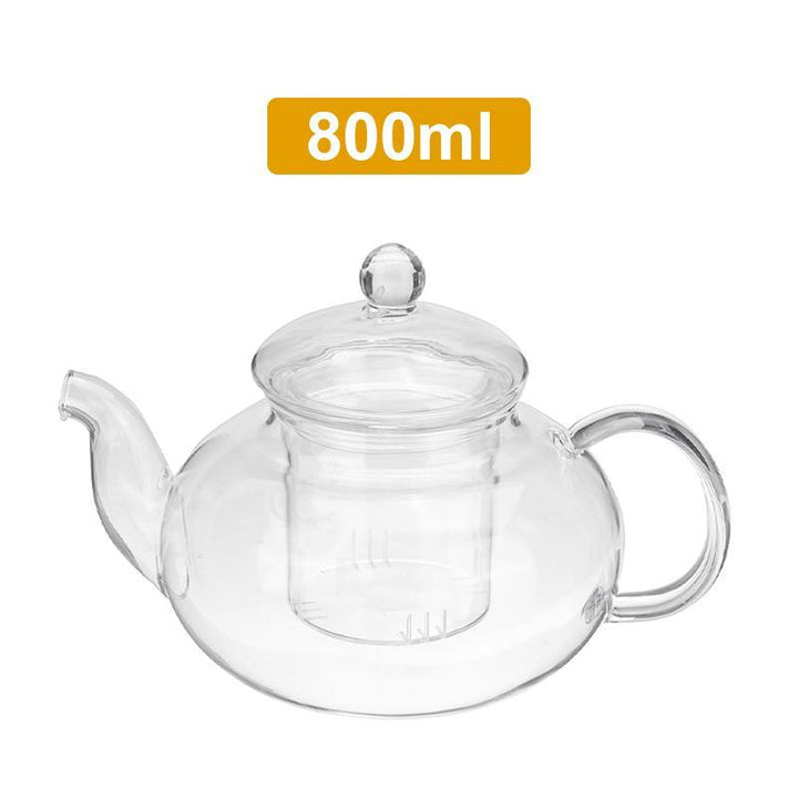 Glass Teapot 600-1000ML Coffee Pot With Stainless Steel Glass Filter Infuser - MRSLM