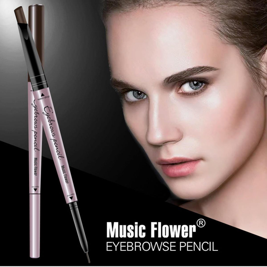 Music Flower Double Head Waterproof Eyebrow Pen Eye Brow Enhancers Makeup Tools - MRSLM