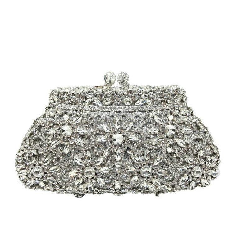 European And American Shell Type Metal Diamond Women's Evening Bag - MRSLM