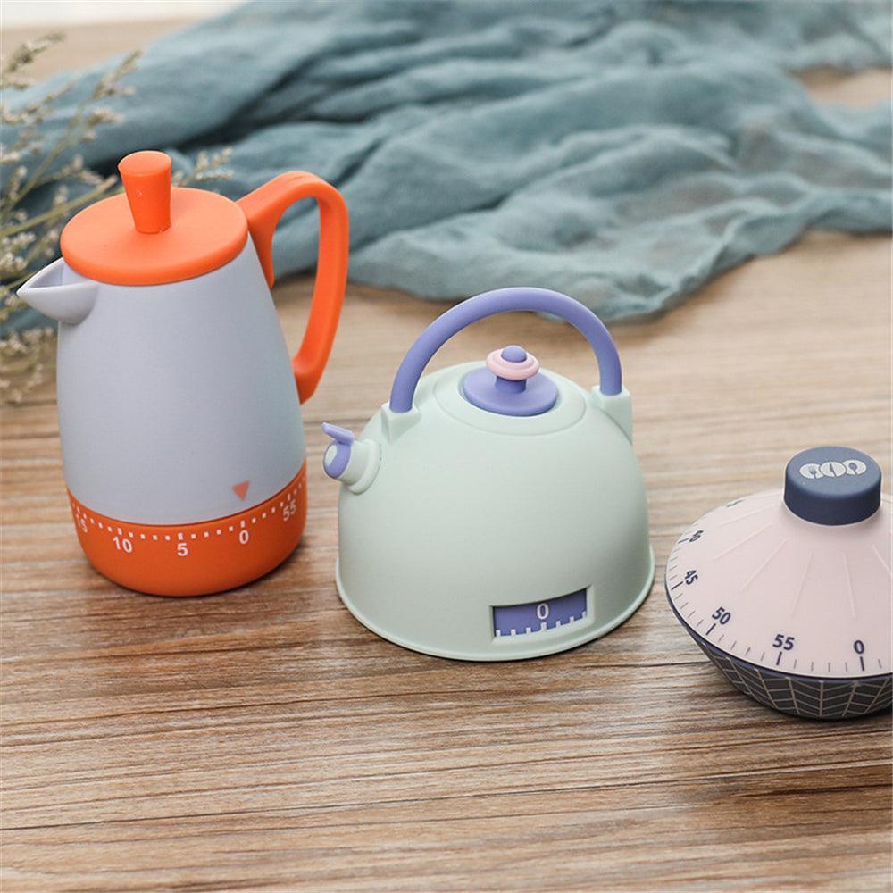 Hechuang Time Manager Creative Scale Mechanical Timer Pressure Pot Tea Pot Shape Study Kitchen Timer - MRSLM