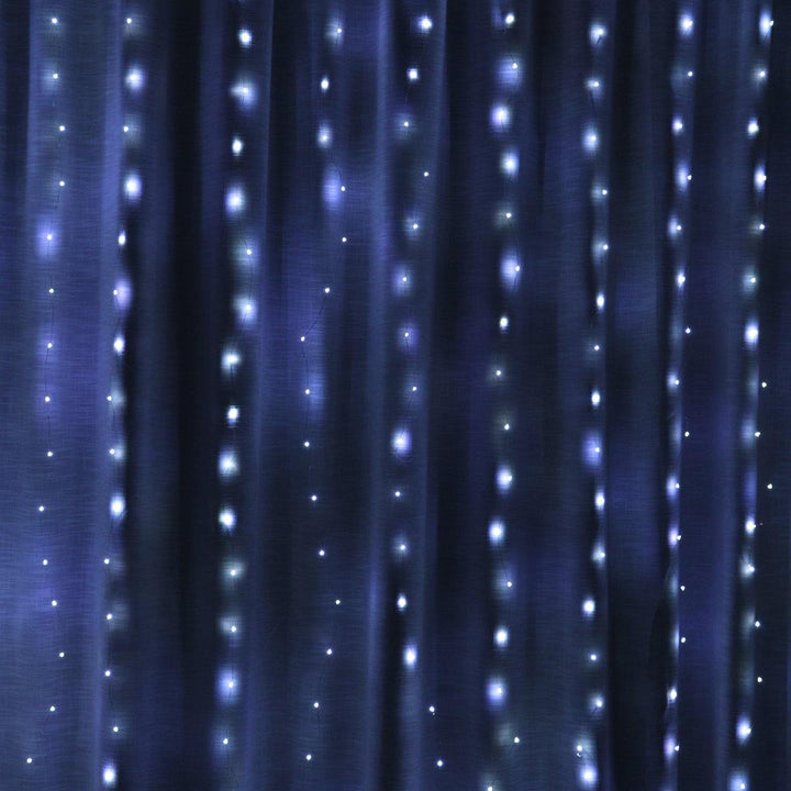 3M*3M USB 300 LED Curtain String Light With 10 Hooks for Outdoor Festival Decor Christmas Wedding DC5V - MRSLM