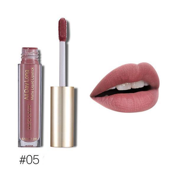 6 Colors Matte Velvet Lip Gloss Liquid Lipstick Non Sticky - MRSLM